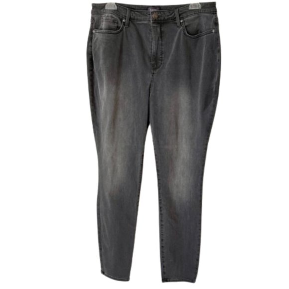 NYDJ Ami Skinny Lift Tuck Jeans High Rise in Gilt (Black Wash) - 16 - Picture 6 of 11